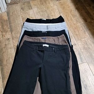 Lot of 5 women's work pants.